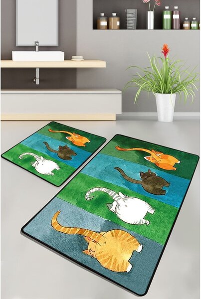 Dywaniki łazienkowe zestaw 2 szt. 60x100 cm Gatto Carino – Foutastic