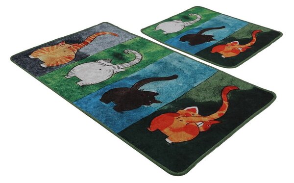 Dywaniki łazienkowe zestaw 2 szt. 60x100 cm Gatto Carino – Foutastic