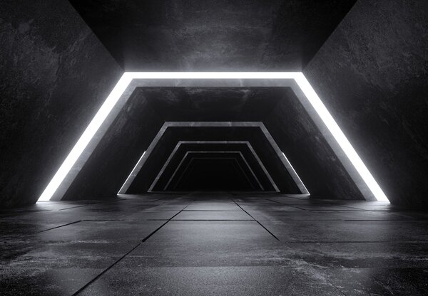 Fototapeta - Tunel 3D (196x136 cm)