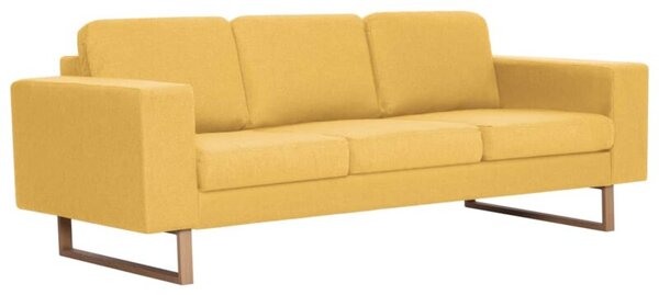 Sofa 3-osobowa, tapicerowana tkaninÄ , Å¼Ã³Åta