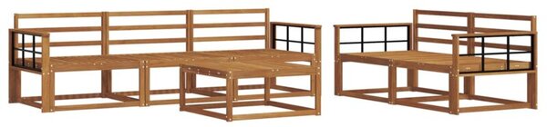 Zestaw sof na zewnątrz 6 szt. naturalny lite drewno akacji