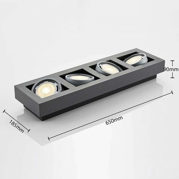 Arcchio - Ronka 4 Lampa Sufitowa Dark Grey