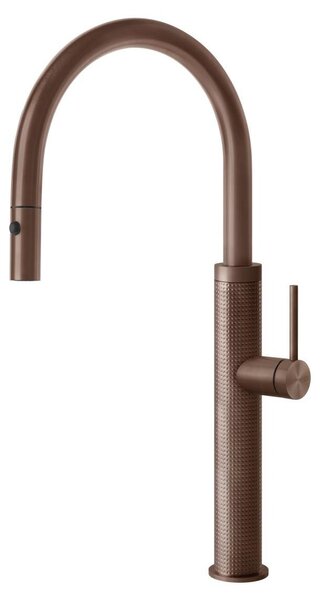 Gessi - Bateria kuchenna Gessi316 Cesello dwufunkcyjna wylewka Miedziana szczotkowana PVD
