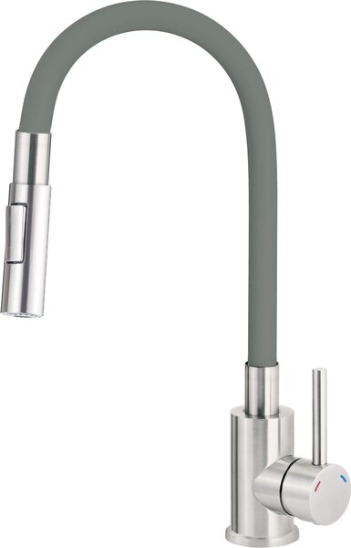 Deante - Bateria kuchenna LUNO z git wylewk - 2 rodzaje strumienia titanium