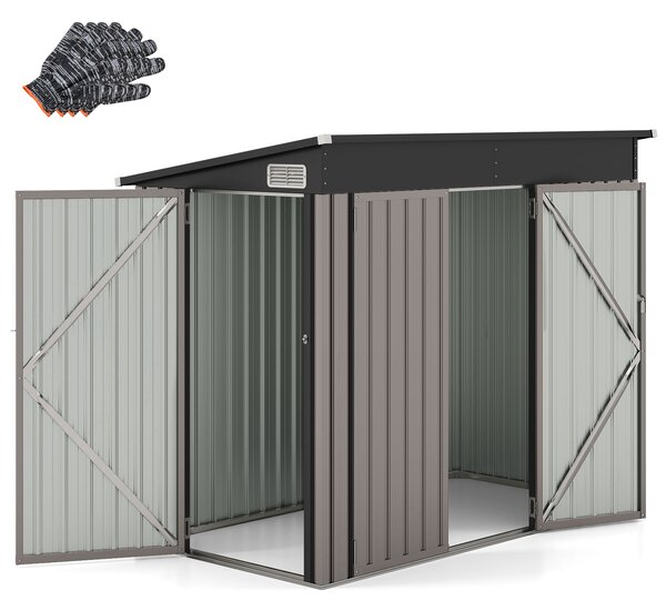 Metalowa szopa ogrodowa z drzwiami 235 x 117 x 185 cm