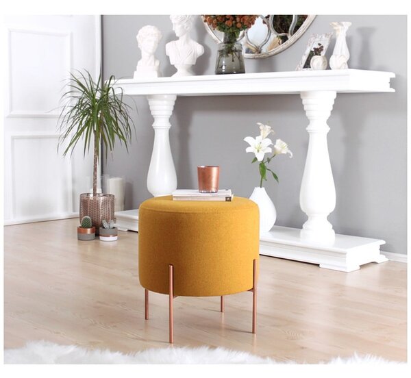 Musztardowy puf Copper – Artie