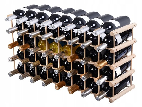 Drewniany regał stojak na wino na 40 butelek