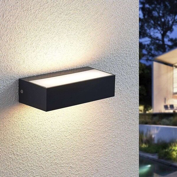 Lindby - Nienke LED Ścienna Lampa Ogrodowa IP65 L17 Dark Grey