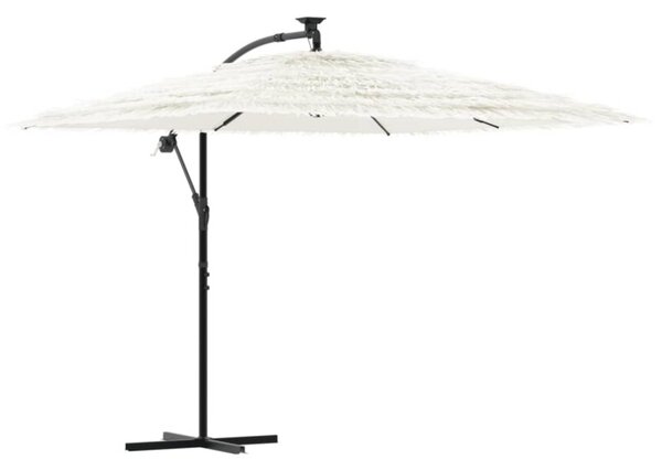Parasol ogrodowy na stalowym słupku, biały, 269x269x235 cm