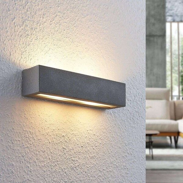 Lindby - Nellie LED Lampa Ścienna L35,3 Concrete