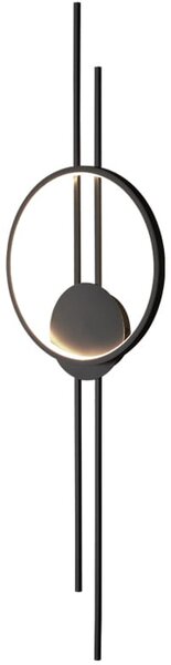 Violin - kinkiet 100 cm owalny LED 12 W nowoczesny elegancki czarny