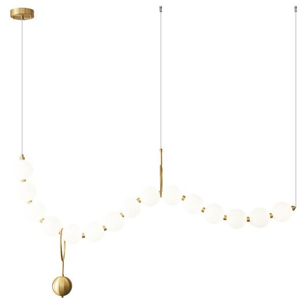 Perla - lampa wisząca 100 cm liniowy LED 20 W nowoczesny dekoracyjny biały