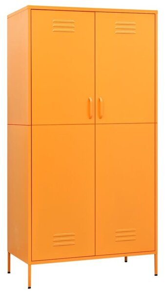 Szafa, musztardowa, 90x50x180 cm, stalowa