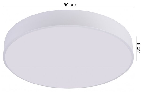 NOWOCZESNA LAMPA SUFITOWA PLAFON BIAŁY ORBO D60