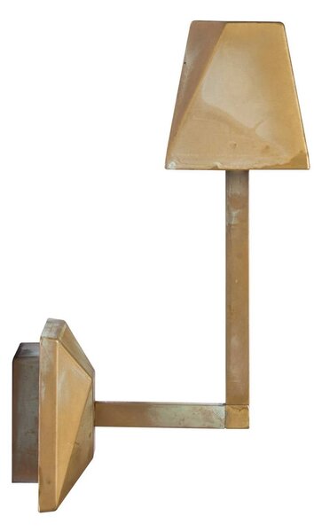 Moretti Luce Kinkiet zewnętrzny Silva Edge, brązowy / mosiężny, mosiądz, dworkowy / rustykalny