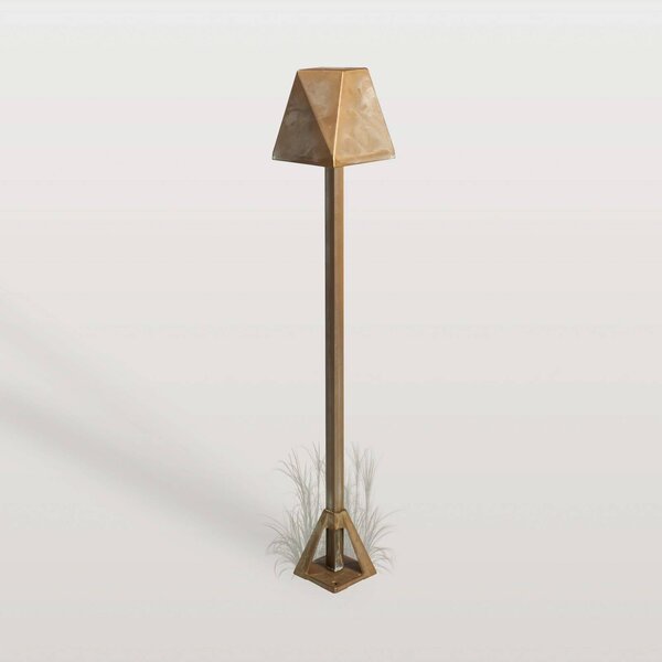 Moretti Luce Lampa ogrodowa stojąca Silva Edge, brązowy / mosiężny, mosiądz, dworkowy / rustykalny