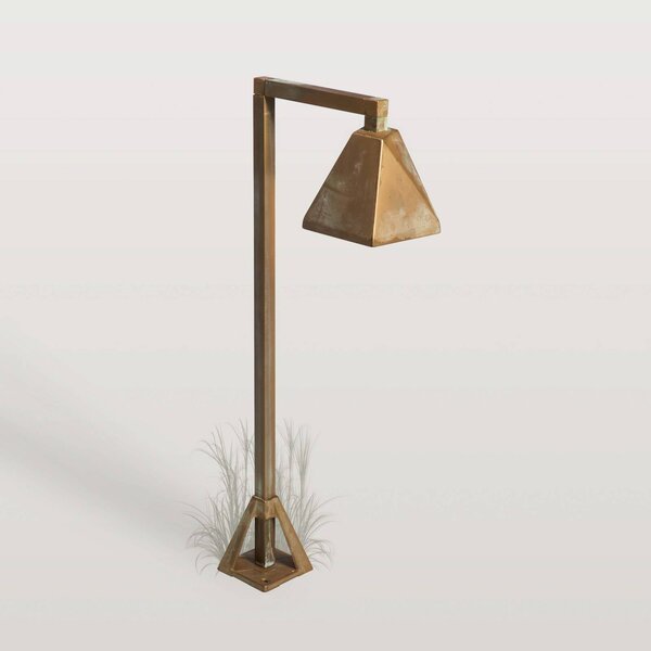 Moretti Luce Lampa ogrodowa stojąca Silva Edge, brązowy / mosiężny, mosiądz, dworkowy / rustykalny