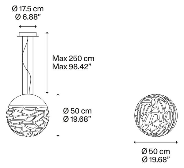 Lodes - Kelly SO3 Medium Sphere Lampa Wisząca Miedź/Brąz