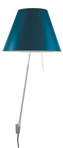 Luceplan - Costanza Lampa Ścienna ze Ściemniaczem Alu/ Petroleum Blue