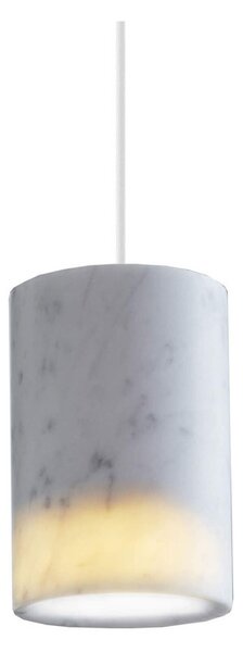 Terence Woodgate - Solid Lampa Wisząca Cylinder Carrara Marble