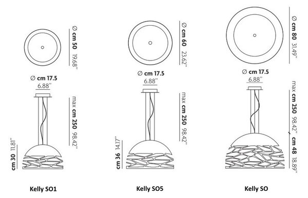 Lodes - Kelly SO1 Lampa Wisząca Ø50 Czarna