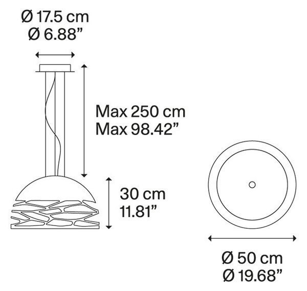 Lodes - Kelly SO1 Lampa Wisząca Ø50 Czarna