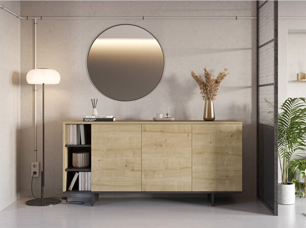 Niska komoda w dekorze dębu 170x80 cm Cequoia – Marckeric
