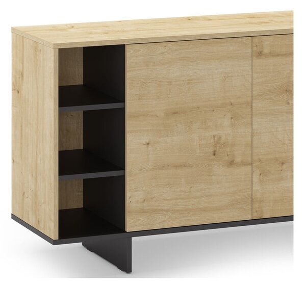 Niska komoda w dekorze dębu 170x80 cm Cequoia – Marckeric