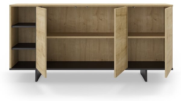 Niska komoda w dekorze dębu 170x80 cm Cequoia – Marckeric