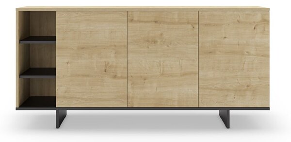 Niska komoda w dekorze dębu 170x80 cm Cequoia – Marckeric