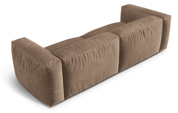 Jasnobrązowa aksamitna sofa modułowa 240 cm Martina – Micadoni