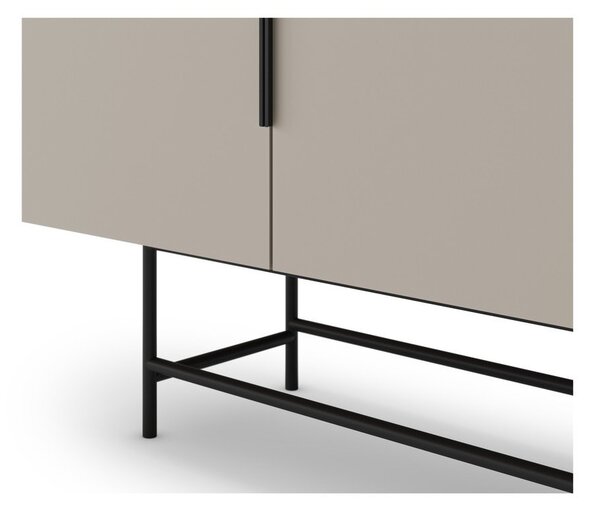 Kremowa niska komoda 200x77,5 cm Eldia – Marckeric