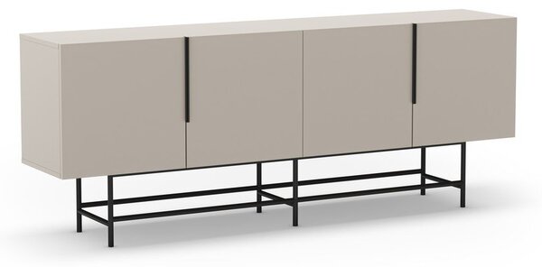 Kremowa niska komoda 200x77,5 cm Eldia – Marckeric