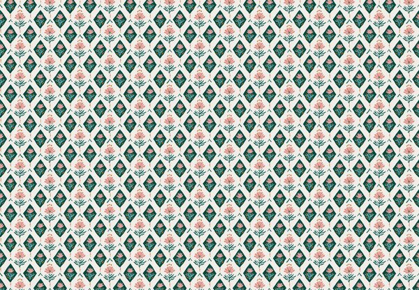 Fototapeta - Wzór z kwiatami II. (196x136 cm)