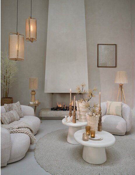 Biały okrągły stolik ø 60 cm Kulona – Light & Living