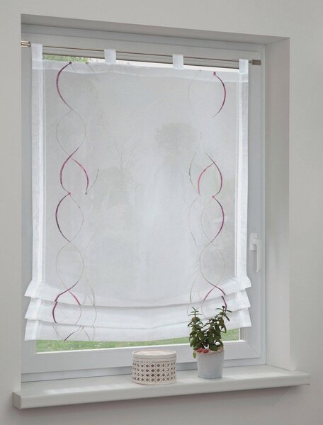 Biała roleta rzymska 80x120 cm – Sehlbach