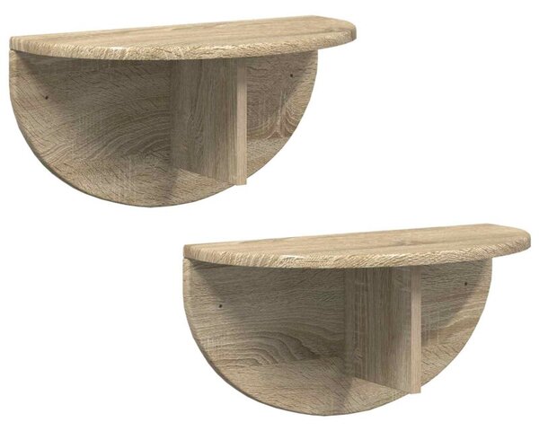 Nowoczesna półka ścienna w kolorze dąb sonoma - minimalistyczny design i funkcjonalność do każdego wnętrza