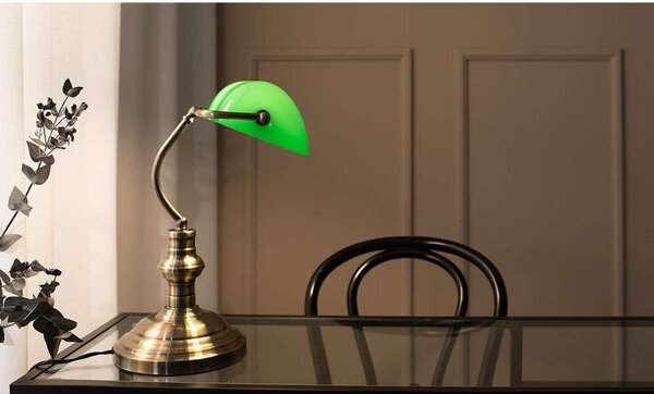 Markslöjd - Bankers Lampa Stołowa 42 cm Oxide/Green