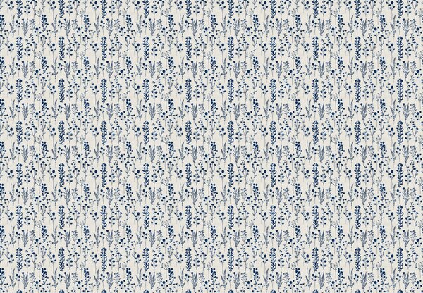Fototapeta - Niebieskie wzorzyste kwiaty (196x136 cm)