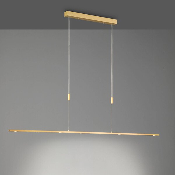 Lampa wisząca Tolu Quitani, możliwość ściemniania, mosiężny / złoty, salon / jadalnia, aluminium, nowoczesny