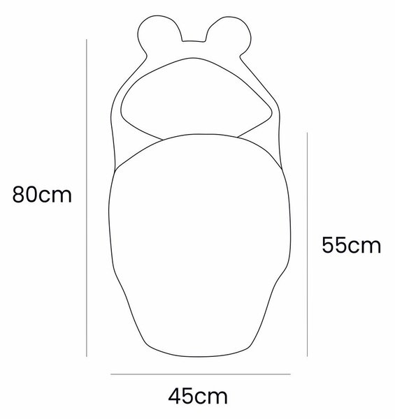 Beżowy rożek niemowlęcy sztruksowy 45x80 cm – Meowbaby