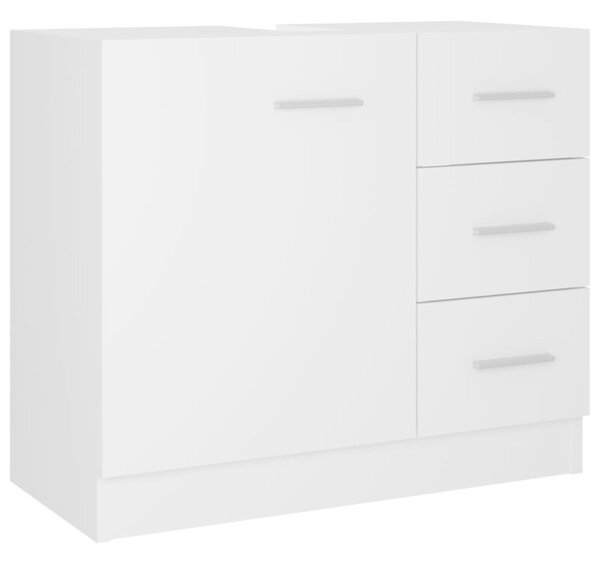 Szafka pod umywalkę, biała 63x30x54 cm, materiał drewnopochodny