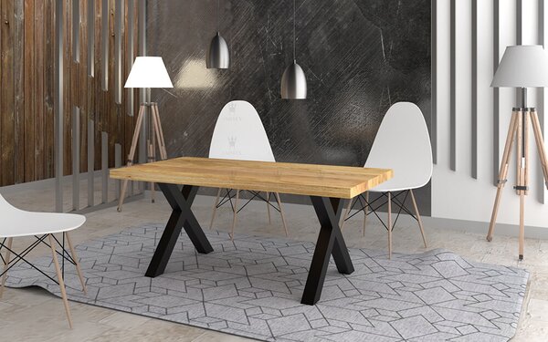 Stół Carbon 200/100 cm w stylu industrialnym