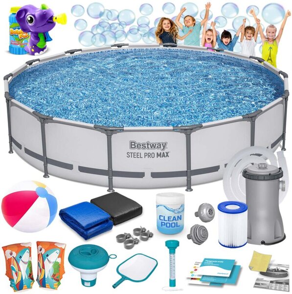 Basen stelażowy ogrodowy Bestway okrągły 427x84 cm zestaw 17w1 z pompą 2026