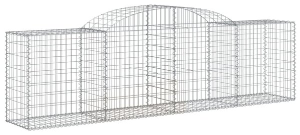 Kosze gabionowe, 2 szt., 300x50x80/100 cm, galwanizowane żelazo