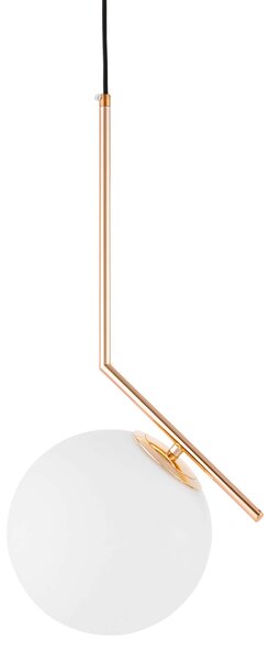 LAMPA WISZĄCA NOWOCZESNA ZŁOTA BIAŁA KULA SORENTO 20