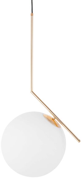 LAMPA WISZĄCA NOWOCZESNA ZŁOTA BIAŁA KULA SORENTO 30
