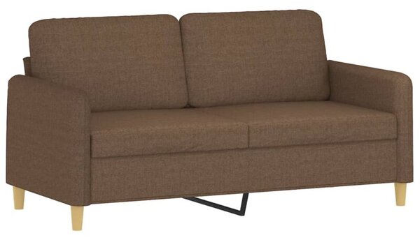 Sofa 2-osobowa, brÄ zowa, 140 cm, tapicerowana tkaninÄ