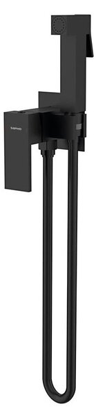 Sapho Sapho-Bateria bidetowa z prysznicem do montażu podtynkowego CUBEMIX mat. czarny SH0070