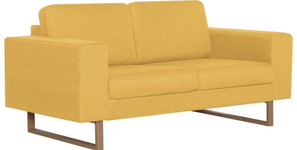 Sofa 2-osobowa, tapicerowana tkaninÄ , Å¼Ã³Åta